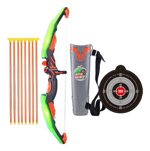 New Arco Y Flecha Juguetes Juego De Verde Consigue 8 Flechas