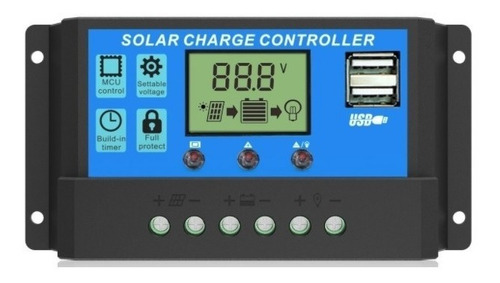 Imagen 2 de 3 de Panel Solar 50w Monocristalino Controlador De Carga Bateria