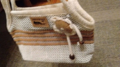 Cartera Tipo Bolso, Tejido Con Cierre