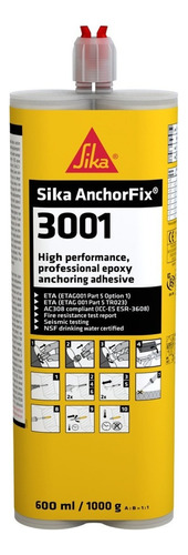 Sika Anchorfix®-3001 Anclaje Epoxico Profesional 600ml