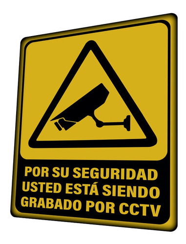 Letrero Seguridad Circuito Cerrado De Tv Cartel Señal