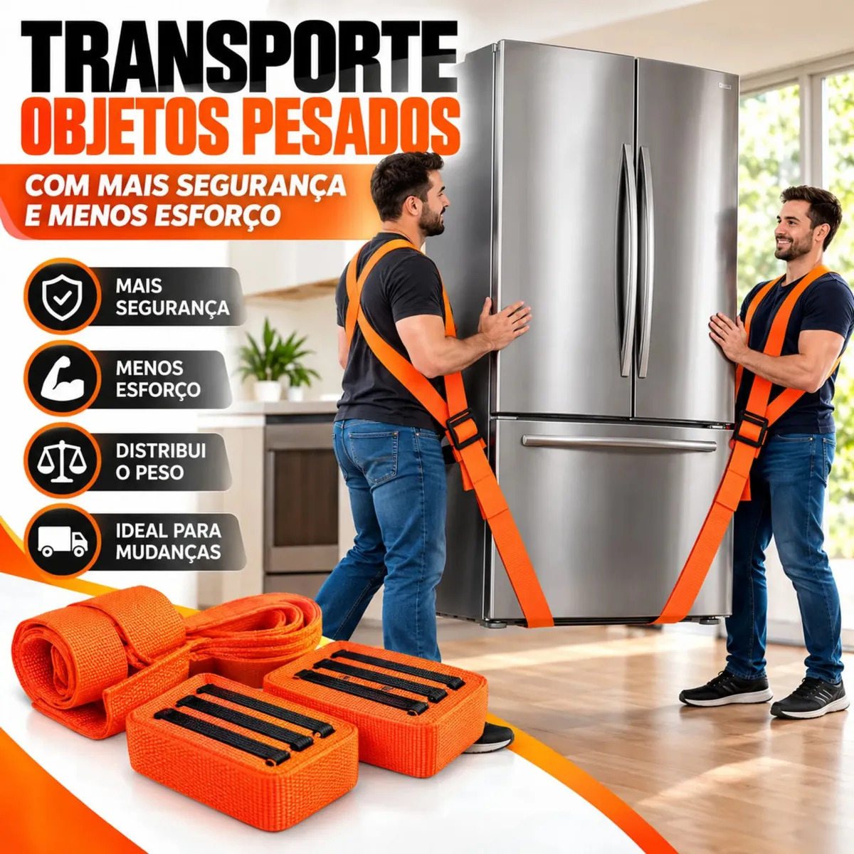Cinta de Carga Ergonômica Lumyx para Móveis e Eletrodomésticos Pesados