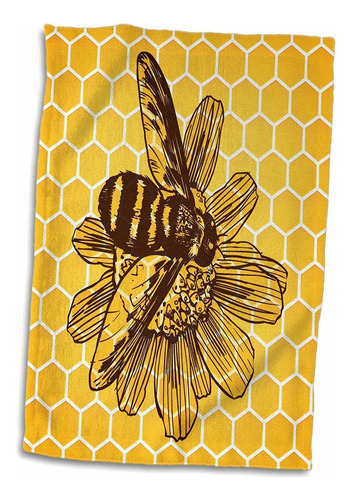 3d Rose A Woodcut Style Bee Rendering With A  Comb Back...