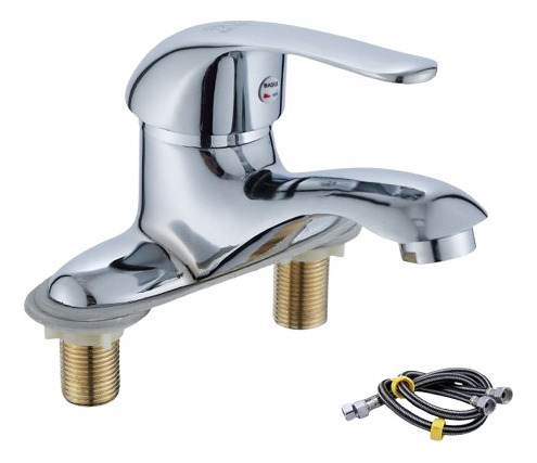 Grifo Monomando Llave 4 De Abs Para Lavabo,con Pipa De Agua