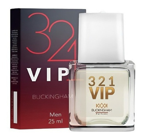 Perfume 321 Vip By Buckingham Parfum 25ml Masculino 40% Essência. Para Homens Criativos, Divertidos, Elegantes E Desejad