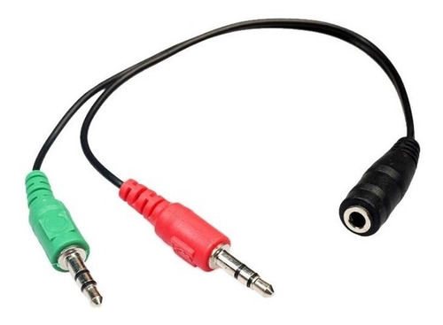 Cable 3.5 Jack Audio Hembra A Microfono Y Audio Macho