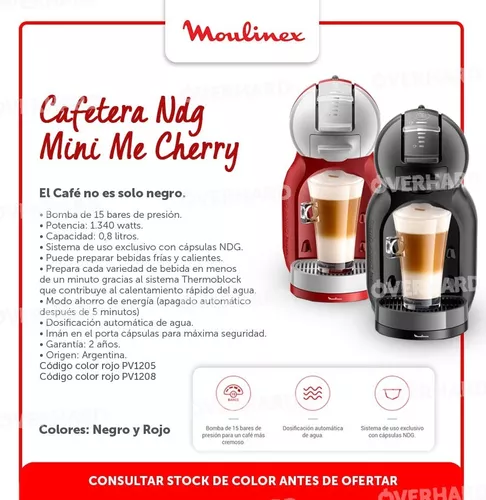 Cafetera Dolce Gusto Nescafe Capsulas Moulinex Mini Me Pce