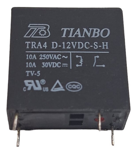 01 Relé Tianbo Tra4 D-12vdc-s-h 100a250v 12vdc - Original (Usado)