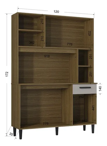 Kit De Cocina Isabel 120 Castaño/off White