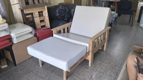 Futon Un Cuerpo C/ Pie Y Colchones En Placa / Envio Gratis