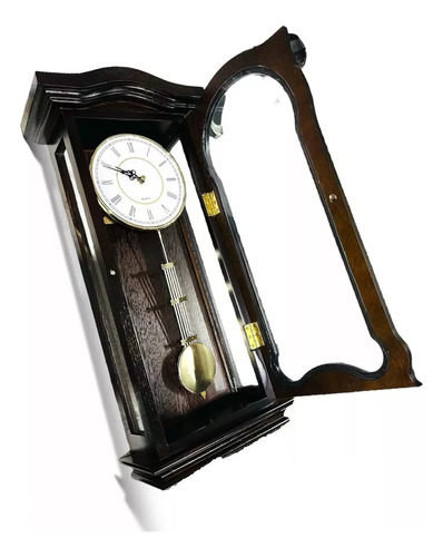 Reloj Con Pendulo Y Melodias De Madera - De Pared Antiguo