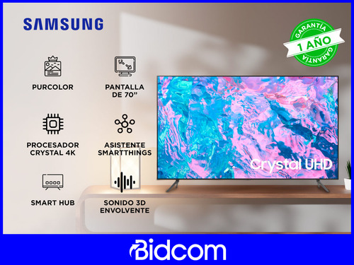 Smart Tv De 70 Samsung Cristal Uhd 4k Pantalla Cristal