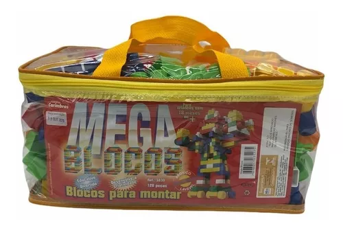 Brinquedo Bebê Peças Montar Blocos Montar Grande 120 Peças Carimbras