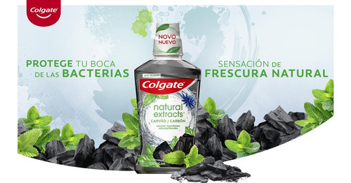 Imagen 4 de 4 de Enjuague Bucal Colgate Natural Extracts Carbón 500ml