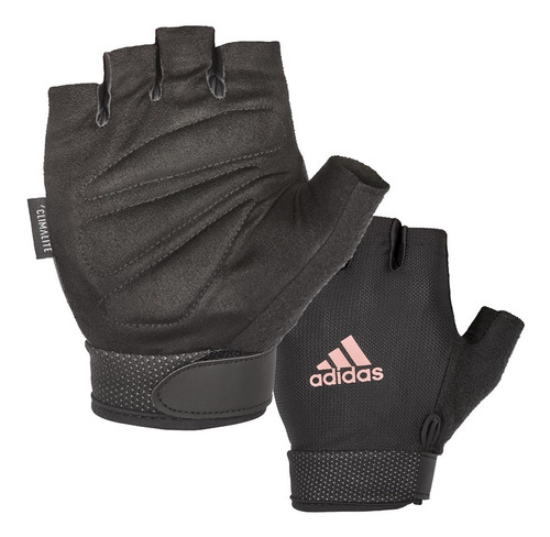 Imagen 6 de 7 de Guante Para Gimnasio Entrenamiento Negro Y Rosa adidas Clima