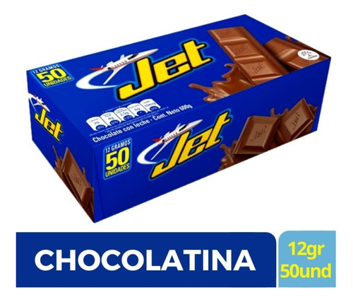Chocolatina Jet 12gr  Caja 50u - g a $77