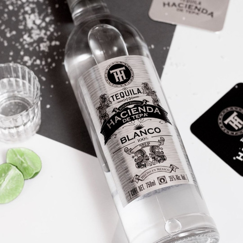 Caja De 12 Tequila Hacienda De Tepa Blanco 1000 Ml