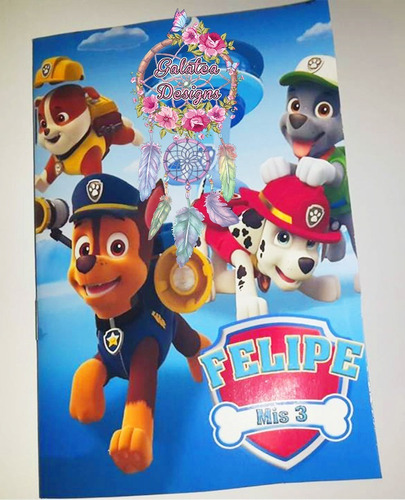 Kit Imprimible Libro Colorear Paw Patrol Patrulla Canina 