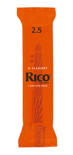 Palheta Clarinete Rico Rca0115 Bb 2.5 Iniciantes
