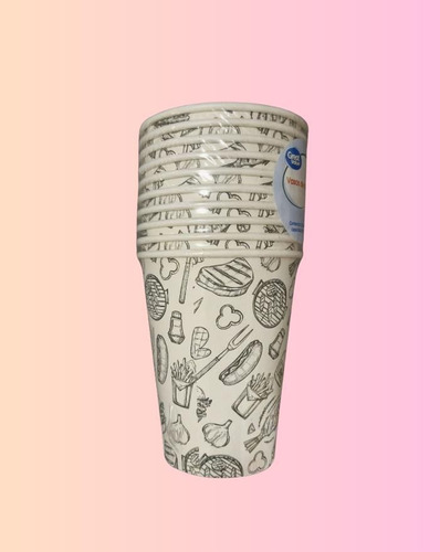 Vasos Desechables Parrillada Asado Hot Dog Chef