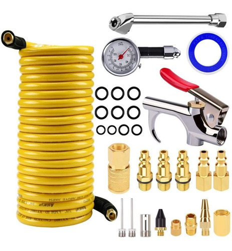  X Ft Pvc Air Compressor Hose With  Piece Air Tool And ...