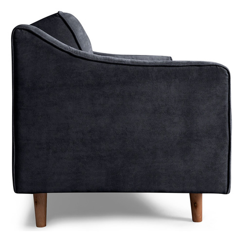 Sofá Cama Shelby Makora Beehive De Velvet Color Gris Oscuro