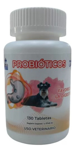 Probiótico Para Perro 130 Tabletas Digestion Vitamina