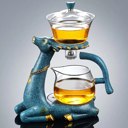 Q Juego De Tazas De Té Con Infusor De Tetera De Vidrio De