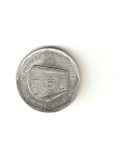 Monedas Argentinas 10 Australes 1989 Casa Con Revoque Grueso