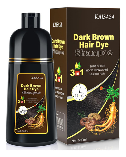 Shampoo Para Teñir Cabello Castaño Oscuro Shampoo 3 En 1 Par