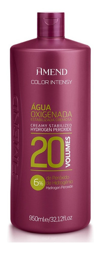  Água Oxigenada Ox Amend Color Intensy 950ml Os Volumes Tom 20 Volumes 950ml