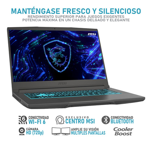 Laptop Gamer Msi Thin A15 Rtx 4060 Core I5 32gb 1.4tb Ssd Gris