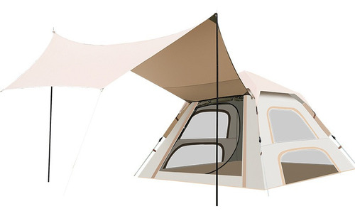 Barraca Grande De Camping Automatica Impermeavel 4 Pessoas 240*240*154cm Joyfox Com 330*270cm Tenda Gazebo