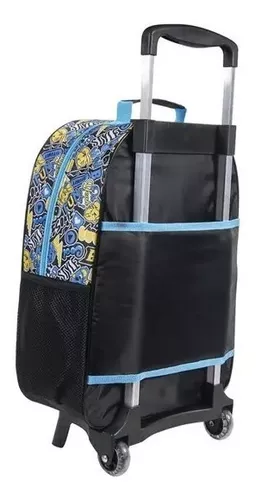 Kit Mochila de Rodinhas e Lancheira Dermiwill Brancoala Azul