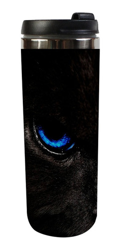 Termo Doble Capa Gato Ojos Azules