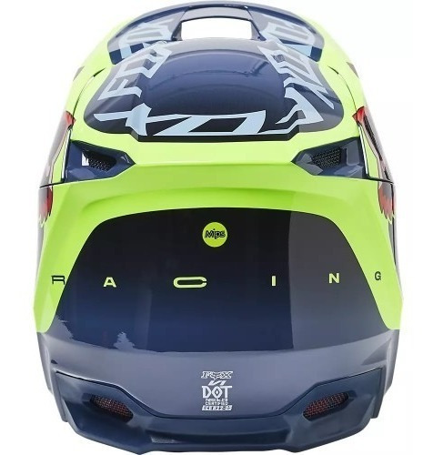 Casco Fox V1 Venz Azul Amarillo