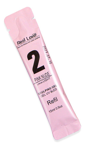 Gel Real Love 10g / 15g Refil Em Sache Cores A Escolher Cor Pink Nude 2