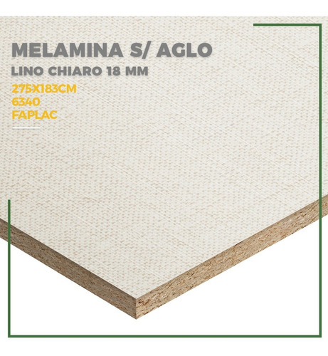 Placa Madera Aglomerado 18 Mm 275x183 Mm Lino Chiaro Faplac
