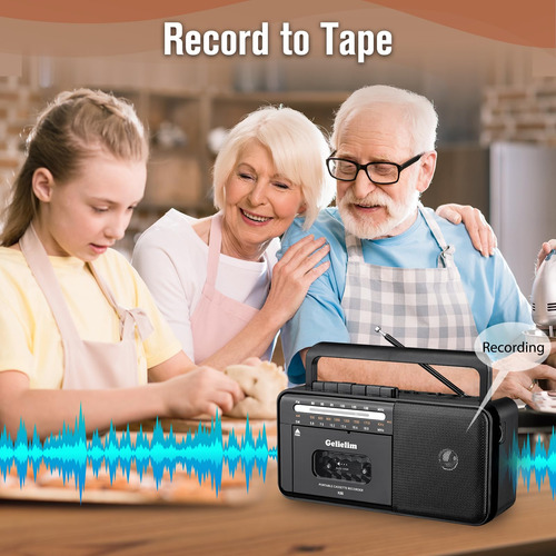 Reproductor De Casetes Gelielim Con Altavoz Bluetooth Boombo