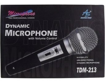 Imagen 3 de 4 de Microfono Dinamico Tdm 213 American Sound Karaoke