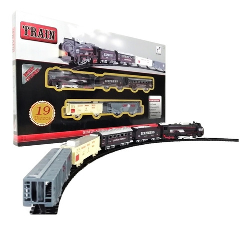 Tren Clasico Rail Kimg Con Sonido 19 Piezas 19026 Bigshop