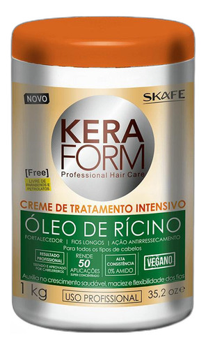 Creme De Tratamento Keraform Óleo De Rícino 1kg