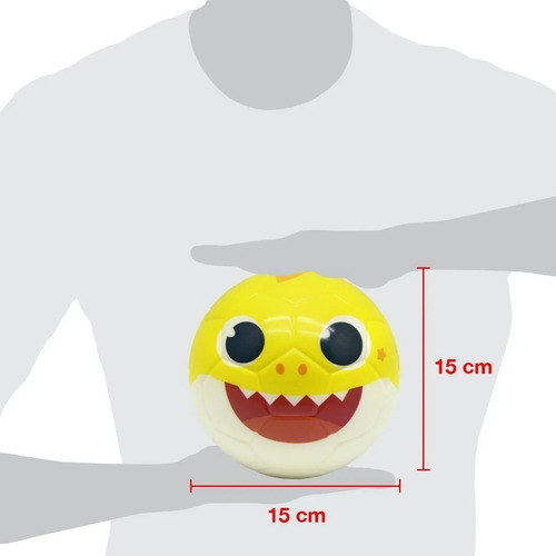 Imagen 3 de 5 de Pelota Baby Shark Goma Super Soft Foam Blanda Bebé Tiburón