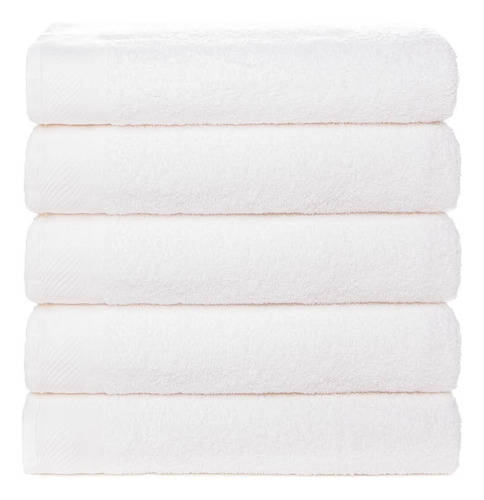Kit 10 Toalhas Banho Banhão Canadá Toalha Gigante 360 Gramas Cor Branco Lisa
