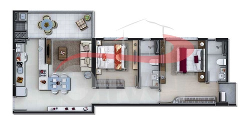 Imagem 2 de 27 de Ecoville Residence, Apartamento 2 Dormitorios, 1 Vaga De Garagem, Ressacada, Itajaí, Santa Catarina - Ap00824 - 33544562