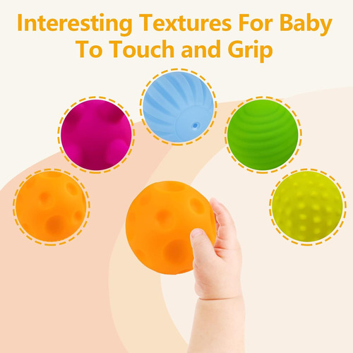 Bolas Sensoriales Para Niños, Juego De 6 Bolas Texturizadas