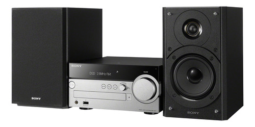 Minicomponente Sony CMT-SX7 negro y plateado con bluetooth 100W de potencia -