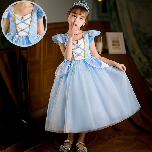Vestido De Princesa Cenicienta For Niñas Disfraz De Cosplay