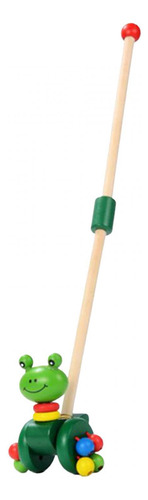 Juguete De Empuje De Madera Para Caminar, Juguete De Rana