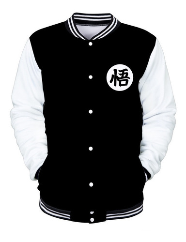 Dragon Ball Goku Varsity Chaqueta Otoño Casual Sudadera